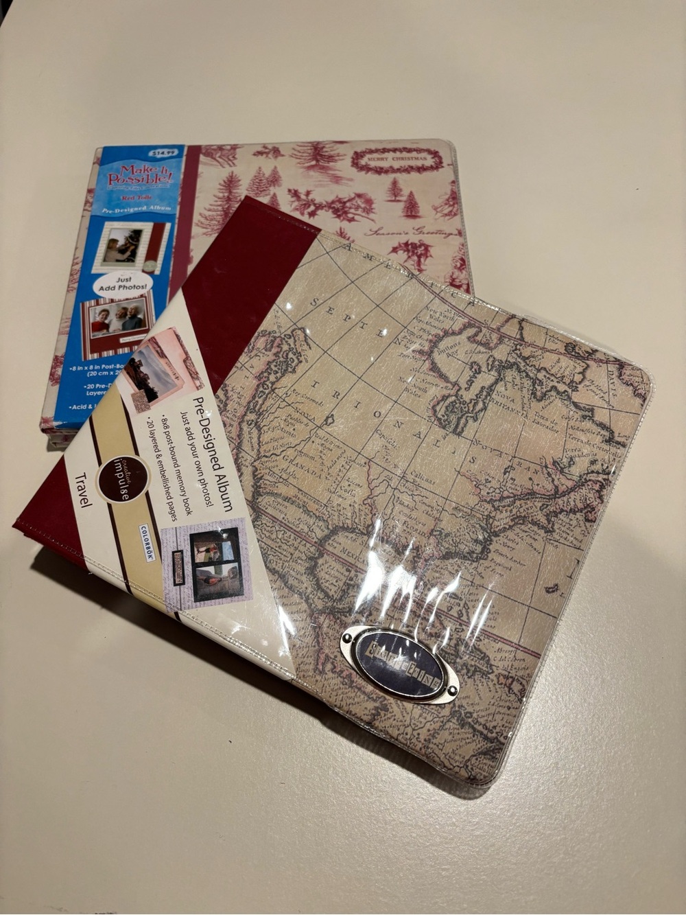 Travel & Christmas Photo Album - Beige and Brown